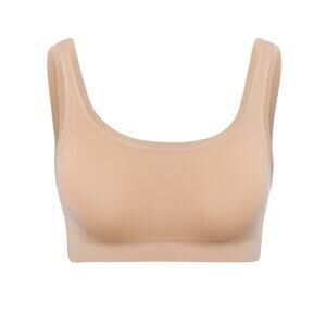 Hanro Touch Feeling Crop Top Tank Bra NWT Beige Size Medium